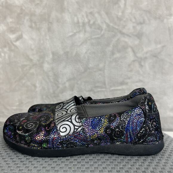 Alegria Glee Comfort Shoes Womens 39 US 9 Black Leather Swirl Slip On Comfort - Picture 6 of 13